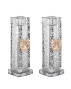 Set Of Crystal Candlesticks