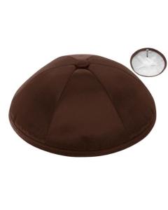Brown Deluxe Satin Kippah (Dozen)