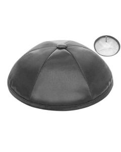Dark Grey Deluxe Satin Kippah (Dozen)