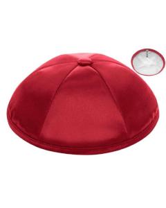 Red Deluxe Satin Kippah (Dozen)