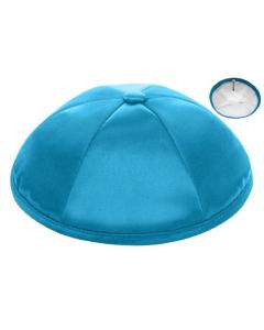 Turquoise Deluxe Satin Kippah (Dozen)