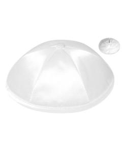 White Deluxe Satin Kippah (Dozen)