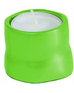 Anodized Aluminum Tea Light Single Candle Holder - Green - Yair Emanuel Collection