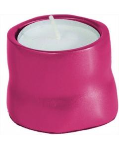 Anodized Aluminum Tea Light Single Candle Holder - Red - Yair Emanuel Collection