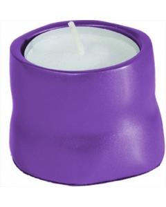 Anodized Aluminum Tea Light Single Candle Holder - Purple - Yair Emanuel Collection