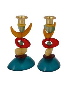 Poly Candlesticks - Multicolor Half Moon - Yair Emanuel Collection