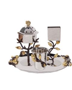 Hammered Havdalah Set- Pomegranate Branches