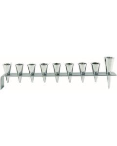 Metal Strip Cone Menorah - Silver - Yair Emauel Collection
