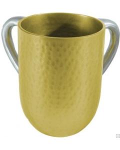 Aluminum Hammered Large Washing Cup - Gold