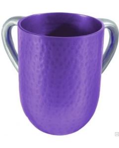 Aluminum Hammered Large Washing Cup - Purple