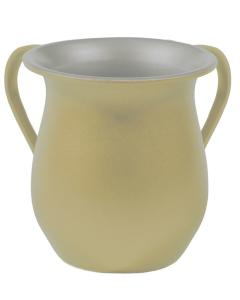 Textured Steel Washing Cup - Ivory - Yair Emanuel Collection