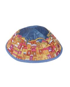 Yair Emanuel Embroidered Kippah Jerusalem - Multicolor