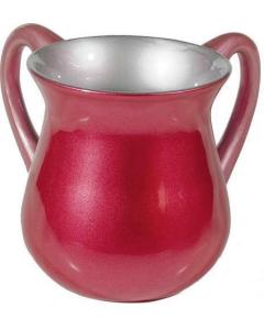 Anodized Aluminum Netilat Yadaim Cup - Maroon (Small)