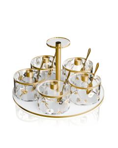 Ornate Garden Swivel Dip Dish