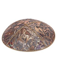 Fancy Leather kippah - 114