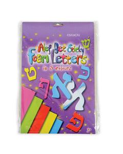 Alef Bet Shaped Foam Letters - 5 Sheet, Assorted Colors