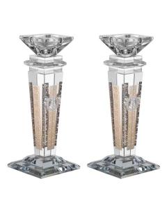 Set Of Crystal Candlesticks