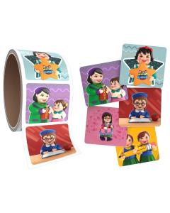 Mitzvah Kinder Girl Sticker Roll