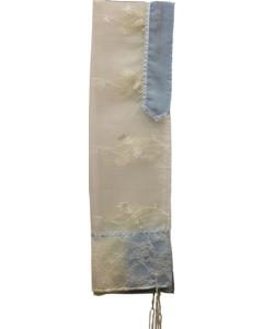 Sheer Tallis - Light Blue/White - Galili Silks