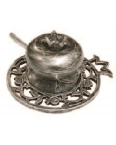 Pewter Dish w/ Spoon
