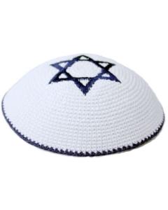 Knit Kippot - Magen Dovid (Navy) (Dozen)