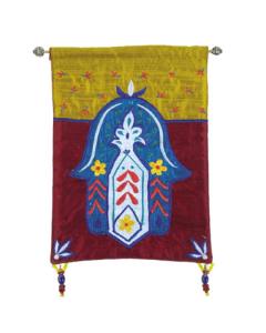 Wall Hanging - Hamsa Flower Blue