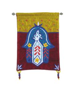 Small Wall Hanging - Hamsa Gold/Brown