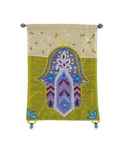 Small Wall Hanging - Hamsa Gold/Green