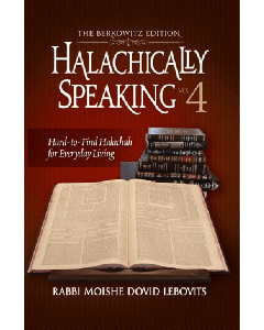 Halachically Speaking Vol. 4