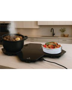 Classic Kitchen: Shabbos Hot Plate - Modular Hexagon Black