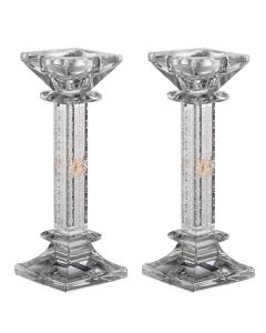 Set Of Crystal Candlesticks