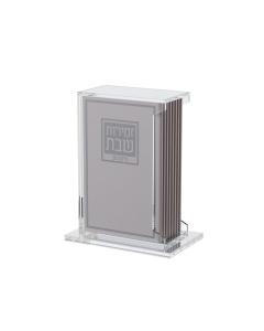 Swivel Softcover Leather & Lucite Zemiros Set Silver