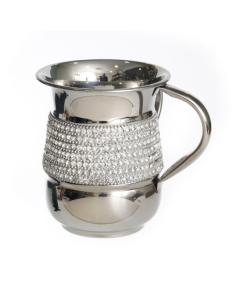 Stainless Steel Silvered Stones Washcup