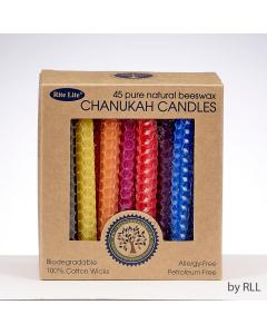 Chanukah Candles - Multi Color Honeycomb Beeswax