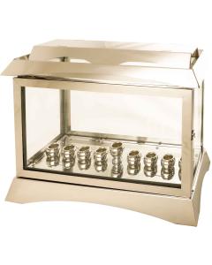 Metal and Glass Menorah Box