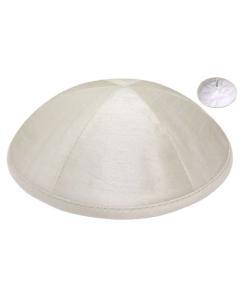 Ivory Raw Silk Kippah (Sold by Dozen)