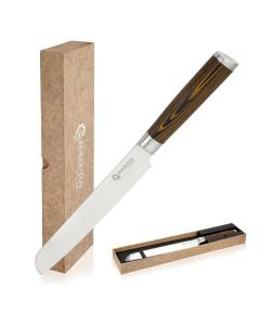 Fine Edge Blade Eight Inch Bread Knife with Pakkawood Handle