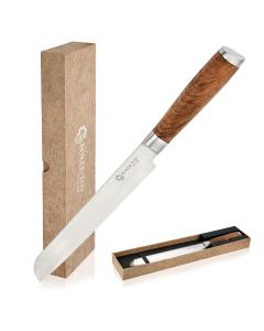 Fine Edge Blade Eight Inch Bread Knife with Sandalwood Handle