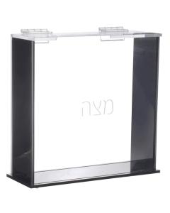 Lucite Matzah Box for Square Matzos - Black