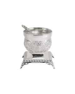 Silver Plated Salt Holder Filigree Design