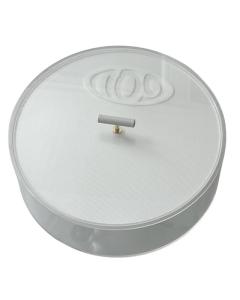 Lucite Corrugated Matzah Box with Leatherette Handle
