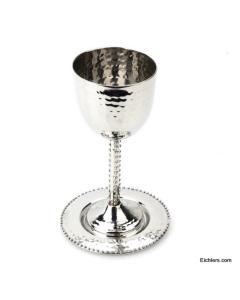 Stainless Steel Kiddush Cup w Tray  - Prism Stainless Steel Collection