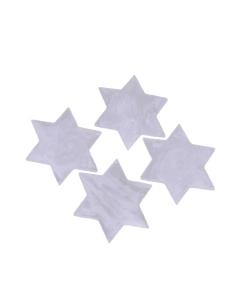 Resin Snow Drift Star of David Coasters 4pk