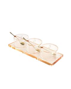 Amber Lucite Dip Bowls