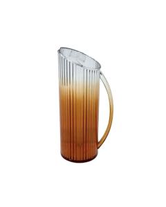 Amber Corrugated Lucite Pitcher