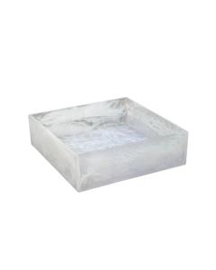 Resin Snow Drift Square Salad Bowl