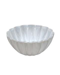 Resin Pearl Whisper Fluted Salad Bowls