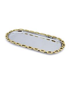 Luxe Linked Stainless Steel Oval Serving Platter