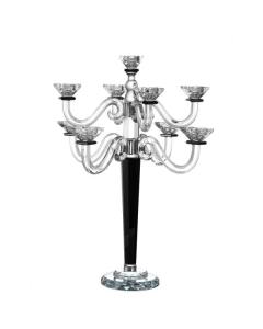 Crystal and Black Candelabra 9 Branches 21.5"