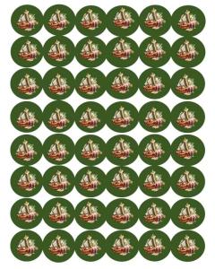 Round Purim Stickers